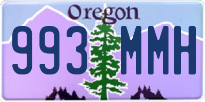 OR license plate 993MMH