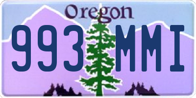 OR license plate 993MMI