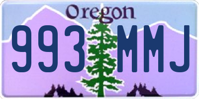 OR license plate 993MMJ