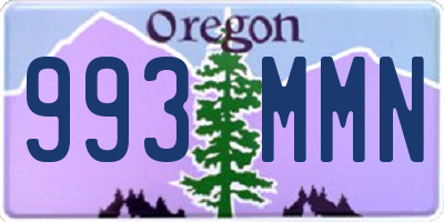 OR license plate 993MMN