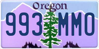 OR license plate 993MMO