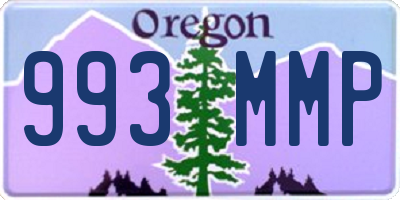 OR license plate 993MMP