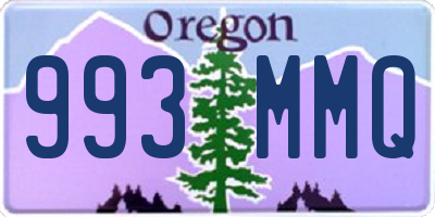 OR license plate 993MMQ