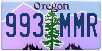 OR license plate 993MMR