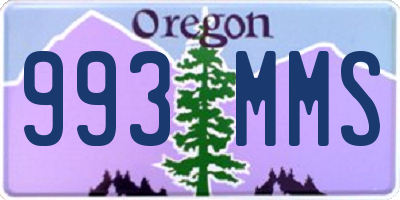 OR license plate 993MMS