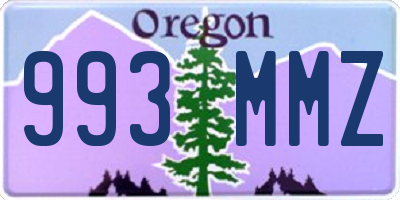 OR license plate 993MMZ