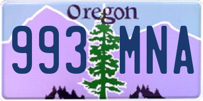 OR license plate 993MNA