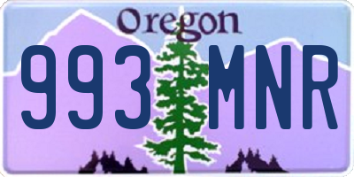 OR license plate 993MNR