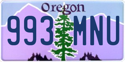 OR license plate 993MNU