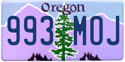 OR license plate 993MOJ