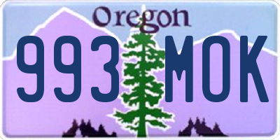 OR license plate 993MOK