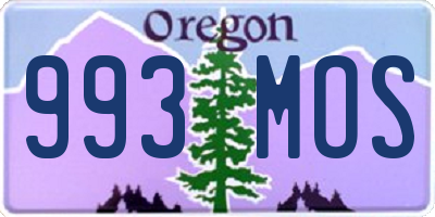 OR license plate 993MOS