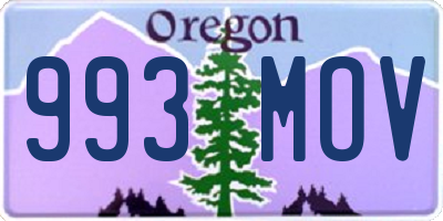 OR license plate 993MOV