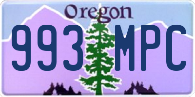 OR license plate 993MPC