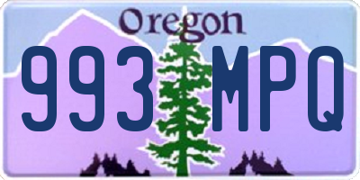 OR license plate 993MPQ