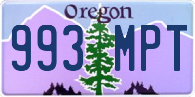 OR license plate 993MPT