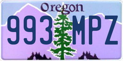 OR license plate 993MPZ