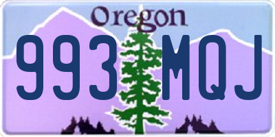 OR license plate 993MQJ