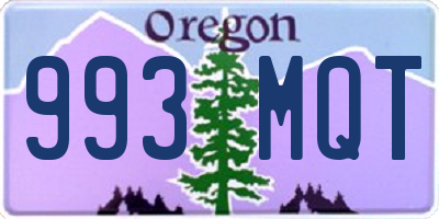 OR license plate 993MQT