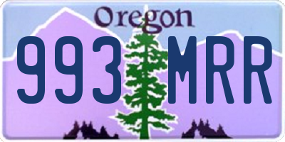 OR license plate 993MRR