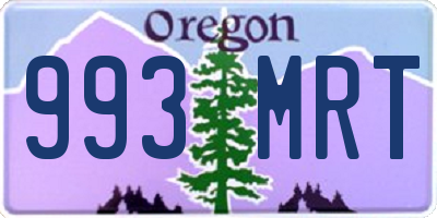 OR license plate 993MRT