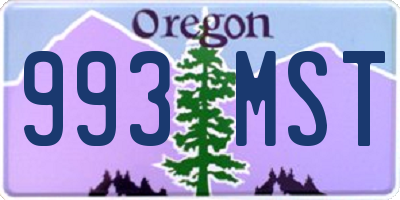 OR license plate 993MST