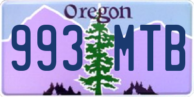 OR license plate 993MTB