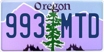 OR license plate 993MTD