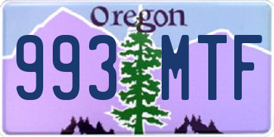 OR license plate 993MTF