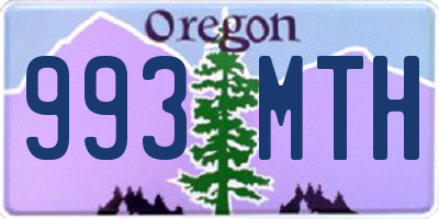 OR license plate 993MTH