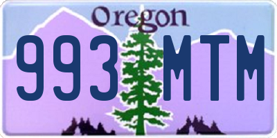 OR license plate 993MTM