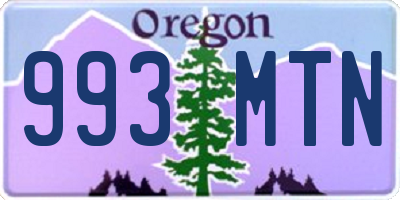 OR license plate 993MTN