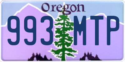 OR license plate 993MTP