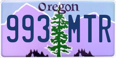 OR license plate 993MTR