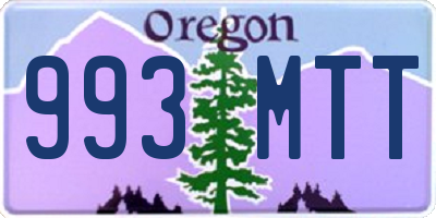 OR license plate 993MTT