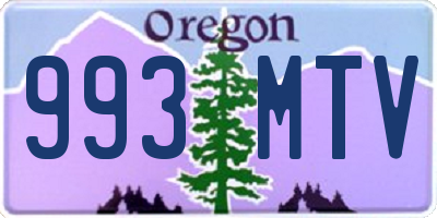 OR license plate 993MTV