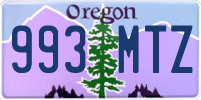 OR license plate 993MTZ