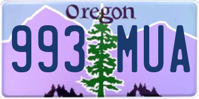 OR license plate 993MUA