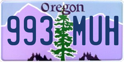 OR license plate 993MUH