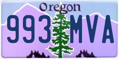OR license plate 993MVA