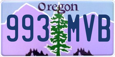 OR license plate 993MVB