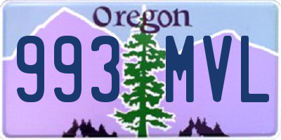 OR license plate 993MVL