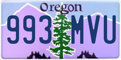 OR license plate 993MVU