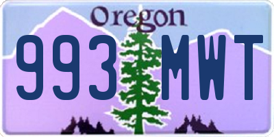 OR license plate 993MWT