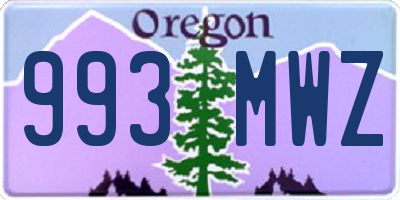 OR license plate 993MWZ