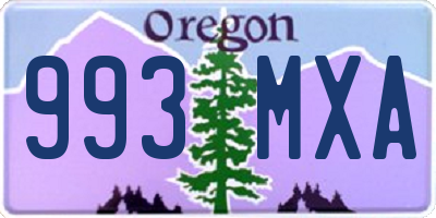 OR license plate 993MXA