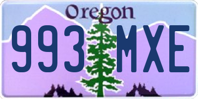 OR license plate 993MXE