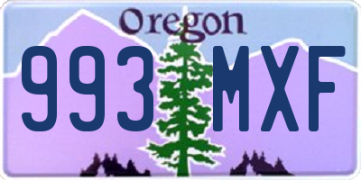 OR license plate 993MXF