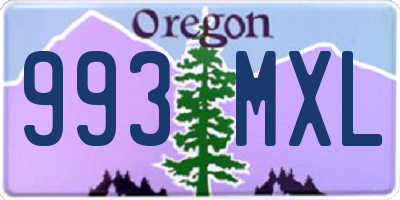 OR license plate 993MXL