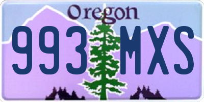 OR license plate 993MXS